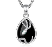 INFUSEU Collana Serpente Cristal Collane Cristallo Animale Ciondolo Ossidiana/Corniola/Pietra di Luna/Ametista Gioielli Ciondolo Yoga Fortunato Gotico Regalo per Le Donna Uomo