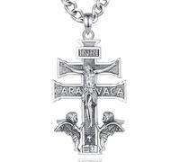 INFUSEU St. Christophe/st. Michel/st. Benoît/saint Jude//médaille De La Vierge Marie Croix Jésus 7 Sceaux D'archange Pendentif En Argent Sterling 925 pour Hommes Amulettes Religieuses Saintes