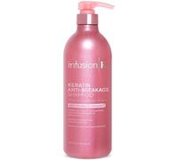 Infusion K Shampoo alla cheratina anti-rottura con complesso UltraKeratin, rinforza i capelli deboli e danneggiati, idrata e idrata, colore sicuro, parabeni, solfati, cruelty free, prodotto negli