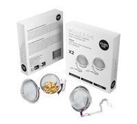 Infusore a sfera da tè (scatola da 2) | Sfere da tè in acciaio inossidabile da 4,5 cm | Riutilizzabile e facile da pulire | Ideale per teiere, tazze e tazze