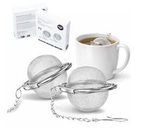 Infusore a sfera da tè (Set da 2) | Sfere da tè in acciaio inossidabile da 4,5 cm | Riutilizzabile e facile da pulire | Ideale per teiere, tazze e tazze