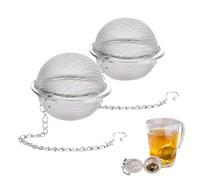 Infusore a sfera da tè (Set da 2) | Sfere da tè in acciaio inossidabile da 4,5 cm | Riutilizzabile e facile da pulire | Ideale per teiere, tazze e tazze