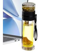 Infusore da tè, bottiglia da viaggio, filtro in acciaio, deliziosa portatile, contenitore per infusore, resistente per sopracciglia sciolte, infuso acqua, casa, ufficio, attività all'aperto