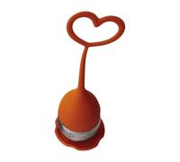 Infusore di foglie di tè, colino per infusore di tè - Colino per filtro da tè a maglia di cuore,Filtro per tè a maglia fine con manico in silicone, colino da tè in acciaio inossidabile per fuoco