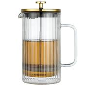 Infusore in vetro per caffè e tè, 1000 ml, pressa francese, colore oro, KLAUSBER