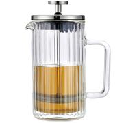 Infusore in vetro per caffè e tè, 350 ml, pressa francese, argento, KLAUSBERG KB