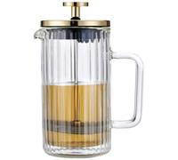 Infusore in vetro per caffè e tè, 600 ml, pressa francese, colore oro, KLAUSBERG