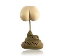 Infusore passo-passo per tè - Filtri da tè in silicone alimentare a forma di cacca - Infusori per per sfuso, diffusore a maglia fine da cucina più ripidi