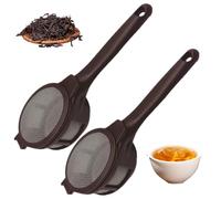 Infusore per caffè 2 pezzi Infusore per tè riutilizzabile a maglia fine con parte superiore girevole facile e maniglia per tè sfuso/caffè/erbe/spezie