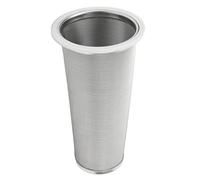 Infusore per caffè a Cono, Maglia a Cono con Filtro per caffè Freddo in Acciaio Inossidabile 304 con Infusore per caffè in Gomma Bianca Circolare per Preparare Bevande Alla (8 * 15
