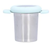 Infusore per il tè, Acciaio inossidabile, Riutilizzabile, Doppio manico in silicone, Filtro a maglia fine, per casa e ufficio, Durevole, Sicuro, Inodore, Non, Facile da pulire, 1
