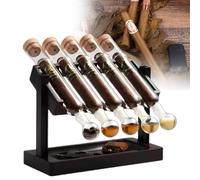 Infusore per sigari e supporto per l'invecchiamento, infusione di vapore per 5-7 giorni con camere di vetro, monitor di temperatura e umidità, display per degustazione sociale