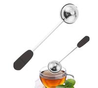 Infusore per tè a foglie sciolte - più alto per tè a foglie sciolte in acciaio inox tè che perde accessori per bevitori di tè, diffusore di tè per tè sfuso con manico lungo coppia