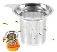 Infusore per tè a foglie sfuse in rete di acciaio inossidabile con manici resistenti al calore, filtro sospeso per teiere, tazze, tazze, orecchio singolo 1 pezzo