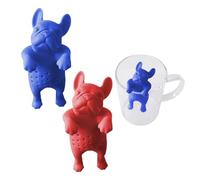 Infusore Per Tè A Forma Di Cane Da 2 Pezzi, Infusore Per Tè Simpatico Cartone Animato, Filtro Per Tè In Silicone, Set Da Tè Creativo