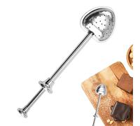 Infusore per tè a forma di cuore lungo in rete, per lavoro, casa, viaggi, campeggio, barbecue, appartamento