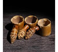 Infusore per tè alla radice di bambù Filtro a rete vintage Accessorio per tè