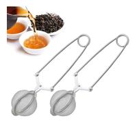 Infusore per tè in acciaio inossidabile, il design con sfera a scatto garantisce una chiusura sicura per il tè sfuso, il manico lungo antisc