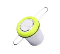 Infusore per tè in acciaio inox e silicone con filtro a rete fine per una pulizia rapida del cestello con coperchio e colino per tè