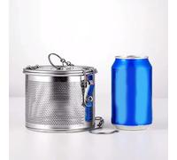 Infusore per Tè in Foglie Sfuse con Cestello per Spezie a Catena, in Acciaio