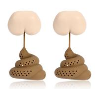 Infusore per Tè in Silicone Divertente Da 2 Pezzi, Colini per Il Tè Colino per Tisane, Filtro per Tè Sfuso in Silicone Infusore per Tè Creativo per Cacca
