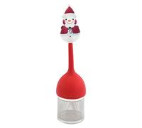 Infusore per tè in silicone, filtro per tè, serie natalizia, riutilizzabile, 6 stili, per palline di Natale da cucina