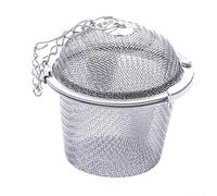 Infusore per tè sfuso in acciaio inox con maglia fine e coperchio sottile per preparare tè, miscele di erbe e spezie, in contenitori di diverse dimensioni (L(5,5 cm)