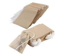 Infusore per Tisane Usa e Getta, 200 Pcs Sacchetti Filtro di Carta per Tè Sfuse e Tisane, Filtri di Bustine Vuote Piccoli di Carta per Lavanda con Coulisse, 5x7cm Colore Primario