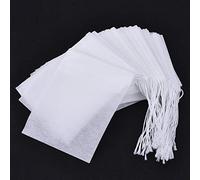 Infusore per Tisane Usa e Getta, 200 Pcs Sacchetti Filtro di Carta per Tè Sfuse e Tisane, Filtri di Bustine Vuote Piccoli di Carta per Lavanda con Coulisse, 5x7cm Bianco