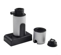 Infusore portatile per barbecue, cibo, cocktail, bevande, kit freddo portatile con tubo per trucioli di legno, strumento in lega di alluminio facile da pulire per case (argento)