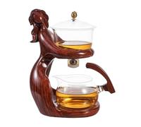 Infusore semiautomatico per utensili da tè con coperchio integrato. Facile da pulire. Produttore di foglie senza sforzo per uso in cucina, ufficio o raccolta, bevande calde ideali