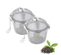 Infusore Tè, 2 Pezzi Tea Filter Tea Infuser in Acciaio Inossidabile, Filtro Tè Colino Tè Maglia Fine con Catena, Tea Strainer per Tè Sfuso, Colino Tea per Teiera, Tazze, Tazzine