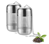 Infusore Tè, 2 Pezzi Tea Infuser Tea Filter in Acciaio Inossidabile, Filtro Tè Colino Tè Maglia Fine con Catena, Tea Strainer per Tè Sfuso, Colino Tea per Teiera, Tazze, Tazzine