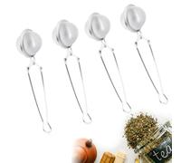 Infusore Tè,4 pz Pinze Filtro Te,Tea Infusore Acciaio Inox Infusore tè Filtro,Colino per tè sfuso,Colino Tisane,Filtro Colino per Spezie Pinza Infusore da Tè Adatti per Tè Sfuso e Spezie