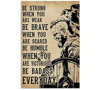 Inga Be Strong When You Are Deak Poster Impressionante Vichingo Wall Decor Art Regalo Per Bambini Decorazione Della Parete Metallo Poster 20,3 x 30,5 cm