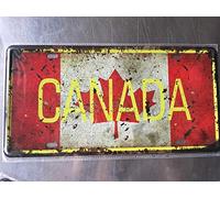 INGA Canada, Targa Decorativa in Metallo, Stile Vintage, 15,2 x 30,5 cm