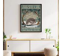 Inga Hedgehog Decor Hedgehog S Art Vintage Hedgehog Poster Animali Riccio Amante Riccio Decorazione Parete Regalo Arti Retro Decorazione Da Parete Metallo Poster 20,3 x 30,5 cm
