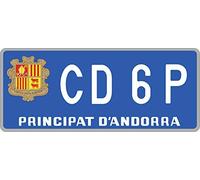 INGA License Plate of Andorra 15,2 x 30,5 cm Targa