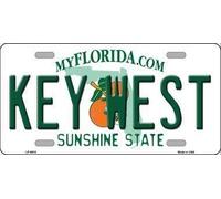 INGA LP-6010 - Targa in Metallo con Scritta Key West Florida, 20,3 x 30,5 cm
