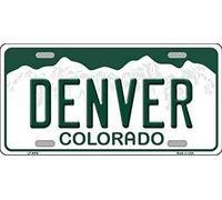 INGA New Sign Denver Colorado State Background Targa 15,2 x 30,5 cm Targa
