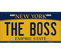 INGA New Sign The Boss New York State Background, Targa da 15,2 x 30,5 cm