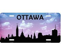 INGA Ottawa Skyline Silhouette Targa in Metallo 15,2 x 30,5 cm