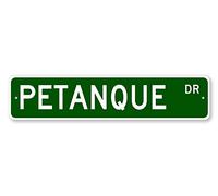 Inga Petantque, cartello stradale con scritta "Boules Sport", in metallo, 40 x 10 cm