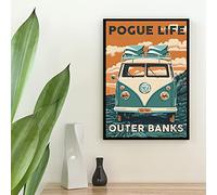 Inga Pogue Life Poster Outer Banks Hippie - Miglior Regalo per Hippie Vintage - Targa in Metallo 20,3 x 30,5 cm