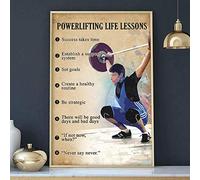 Inga Powerlifting Life Lessons Never Say Never Poster Vintage Wall Decor Targa in metallo Poster 20,5 x 30,5 cm