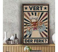 Inga Swedish Chef Vert Der Ferk Poster vintage lucido Muppet Living Home D¨¦cor Regalo Home Decor Art Wall Decor Poster in metallo 20,3 x 30,5 cm