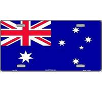INGA Targa in Metallo con Bandiera dell'Australia 15,2 x 30,5 cm