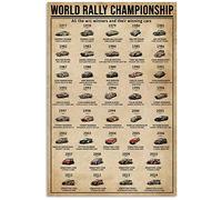 Inga World Rally Championship Ta Vintage Wall Decor Targa in metallo Targa Poster 20,3 x 30,5 cm
