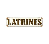 Inga Yard Street Signs 10,2 x 40,6 cm cartello vintage latrines