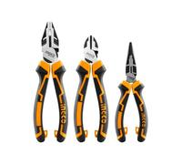 INGCO Assortimento di 3 Pinze Professionali a Leva Alta